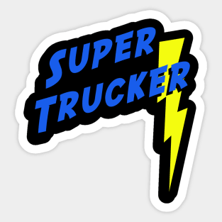 Super Trucker 18 Wheeler Semi Driver Sticker